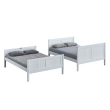 Lincoln Double Rubberwood Bunk Bed with Trundle